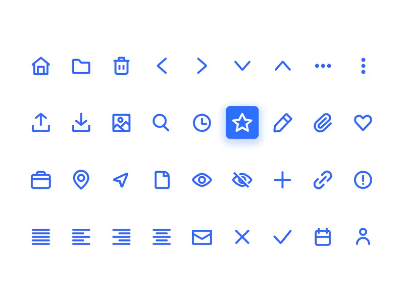 basic line icons